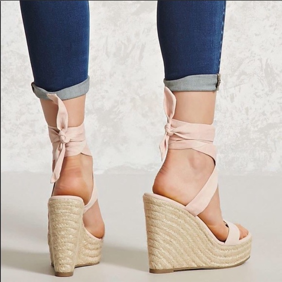 Blush Strappy Wedge - Picture 2 of 5